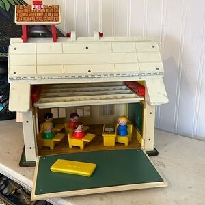Vintage Fisher Price little people school play set